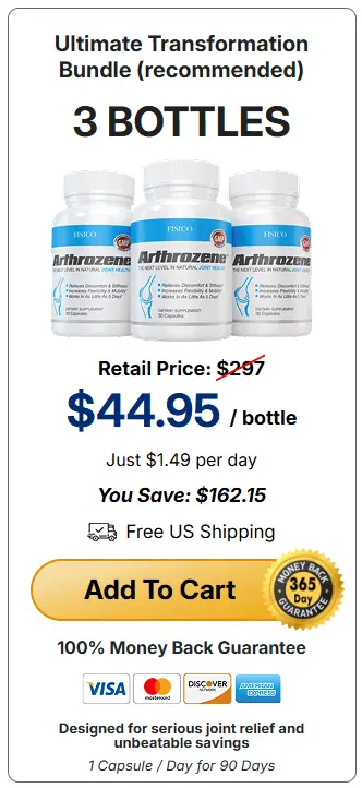 arthrozene 3 bottles price